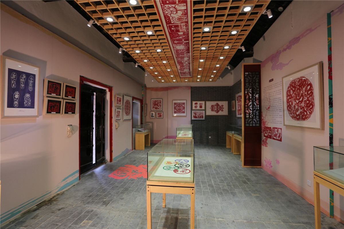 Paper - cut exhibition hall