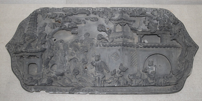 Indoor exhibition hall: brick carving