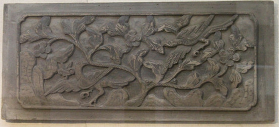 Indoor exhibition hall: wood carving